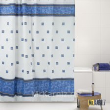 Штора для ванной Rome синяя