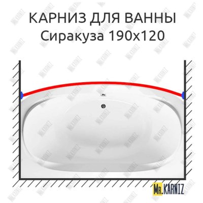 Карниз для ванны Aquavita Сиракуза Передний борт 190х120 Усиленный 20 мм MrKARNIZ