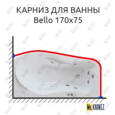 Карниз для ванны Polla Bello 170х75 Усиленный 25 мм MrKARNIZ