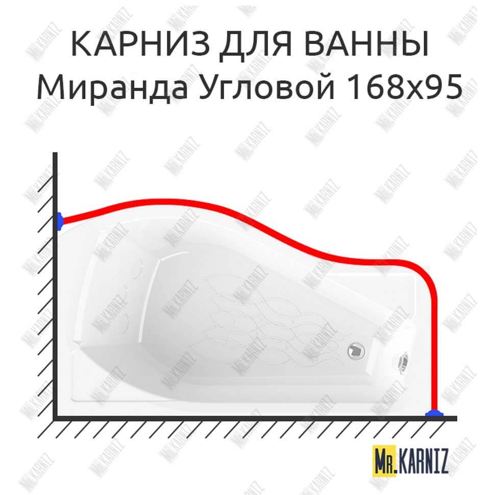 Карниз для ванны Radomir Миранда Угловой 168х95 Усиленный 20 мм MrKARNIZ Карниз для ванны Radomir Миранда Угловой 168х95 Усиленный 20 мм MrKARNIZ